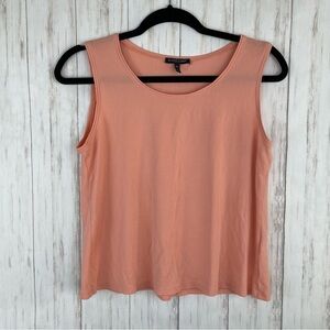 Eileen Fisher 100% silk peach tank